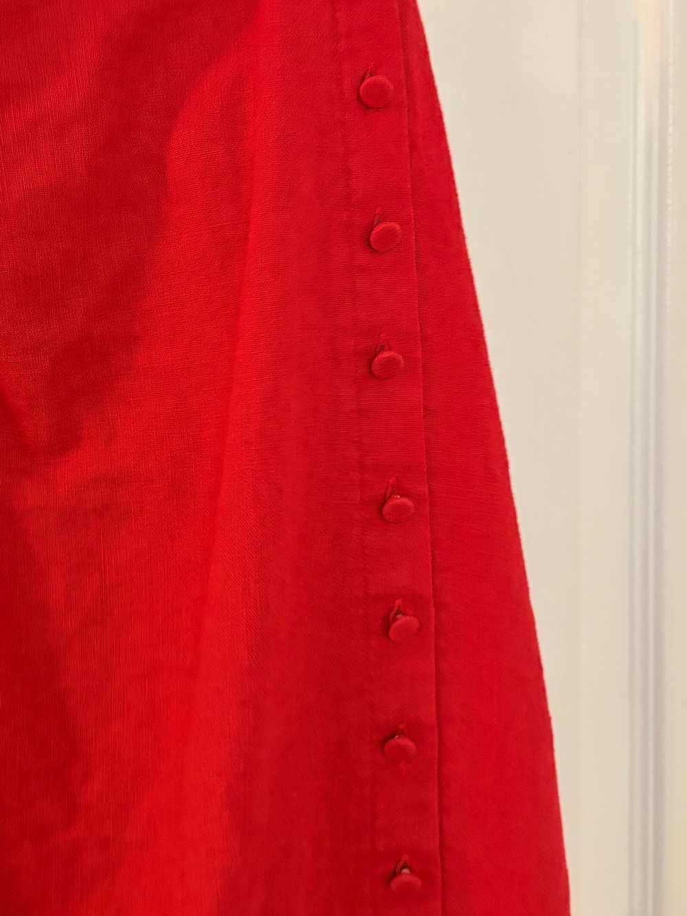 Abercrombie & Fitch Red Spaghetti-Strap Side-Button Mini Dress - Picture 3 of 6